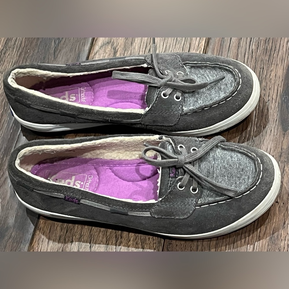 KEDS OrthoLite SLIP ON Boat Shoes FAUX FUR Women 6.5
